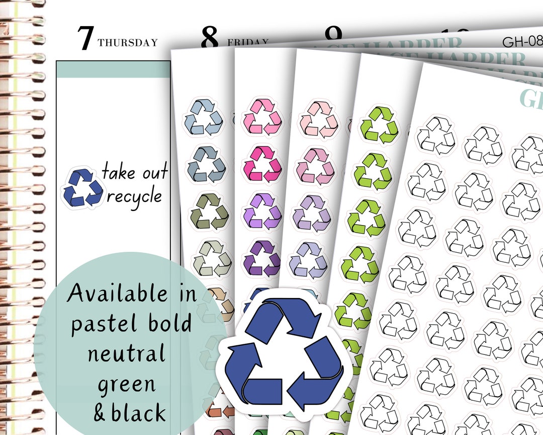 Recycle Stickers Planner Stickers GH-08 - Etsy