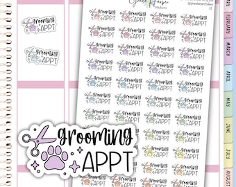 Pet Grooming Appt Sticker - Planner Stickers 08