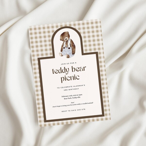 Teddy Bear Invite Etsy
