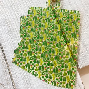 Arizona State Acrylic Ornament with Cactus | Desert Christmas Decor | Southwest Holiday Ornament | AZ State Gift | Cactus Tree Ornament