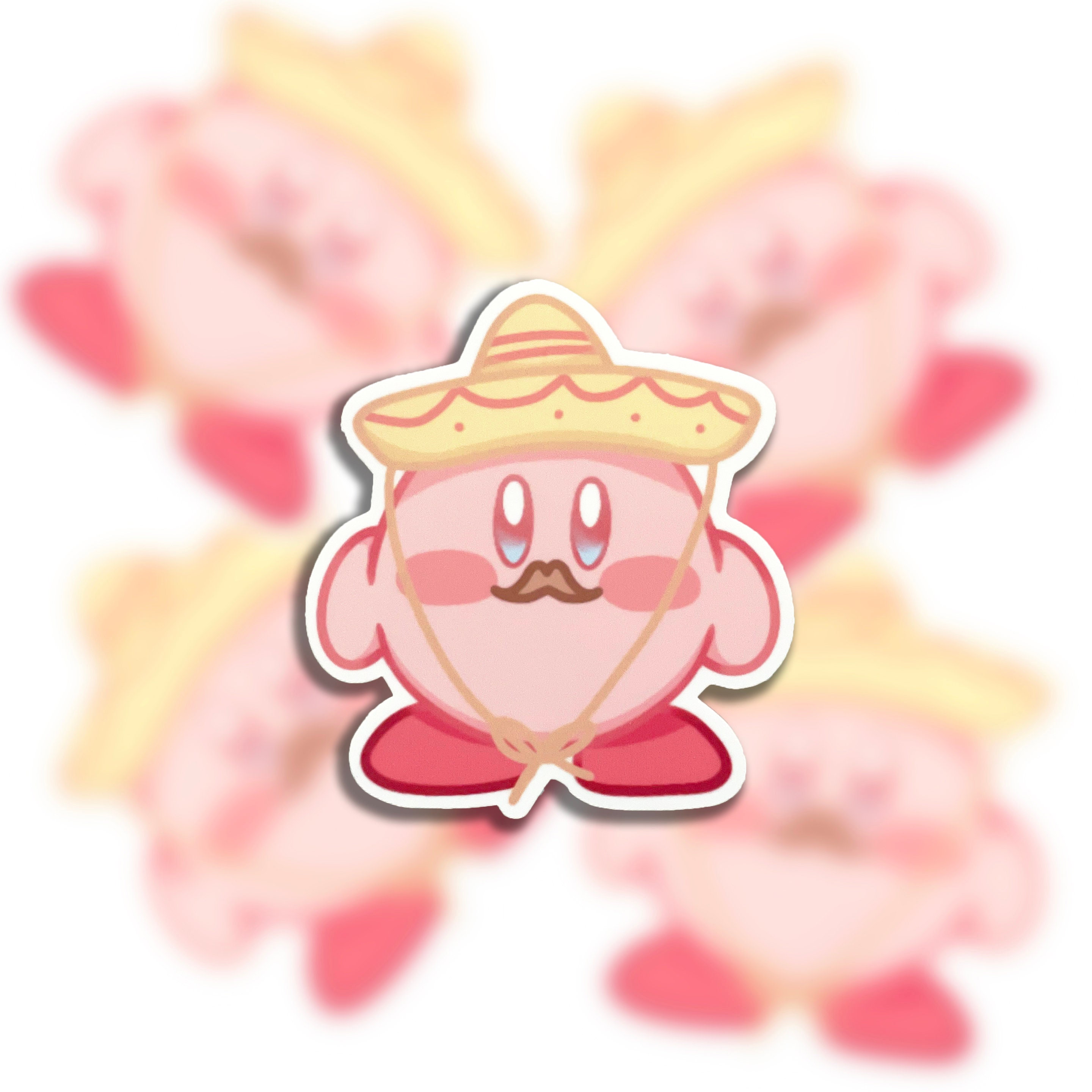El Kirby Mexican Kirby Sticker Sombrero Sticker Mexico Etsy