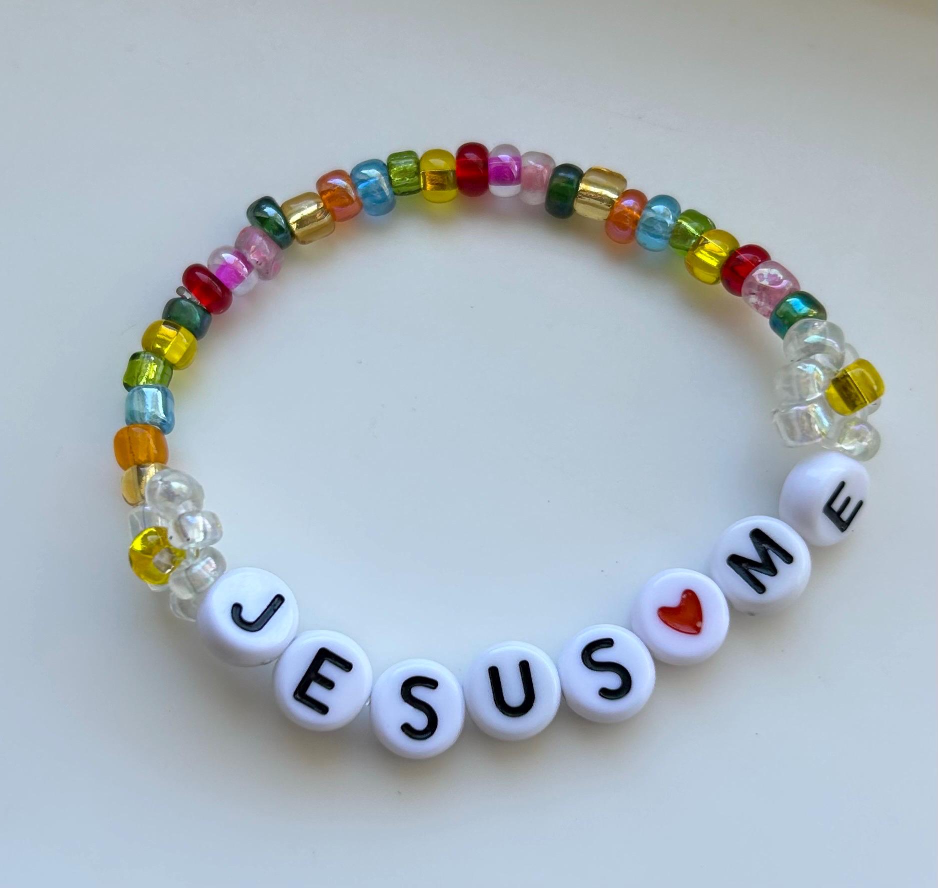 Jesus loves me Outfit Set - Silver/Gold glitter and Watermelon Pink