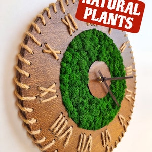Moss clock. Moss wall. Greenwall. Wall clock. Cosy vibes. Home decor. Moss Wall Art, Nature Room Decor, Art Modern wall, Handmade, Home gift