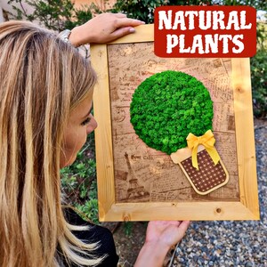 Nature wall art. Cosy vibes. Biophilia. Greenwall. Moss art. Preserved moss. Moss Wall Art. Wall painting.  Home decor Handmade.  Home gift
