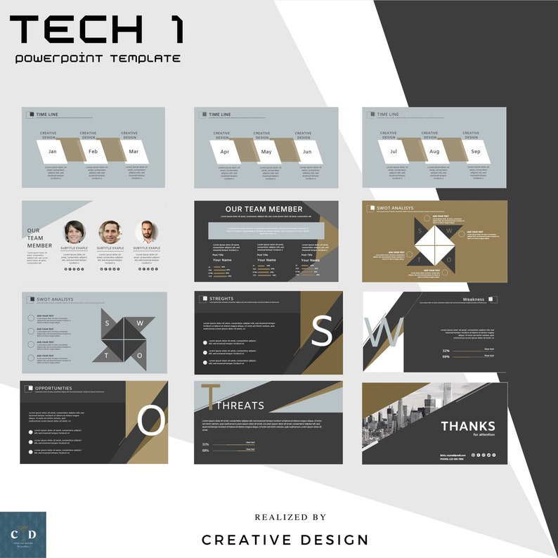 Fully Editable Powerpoint Presentation Template. - Etsy