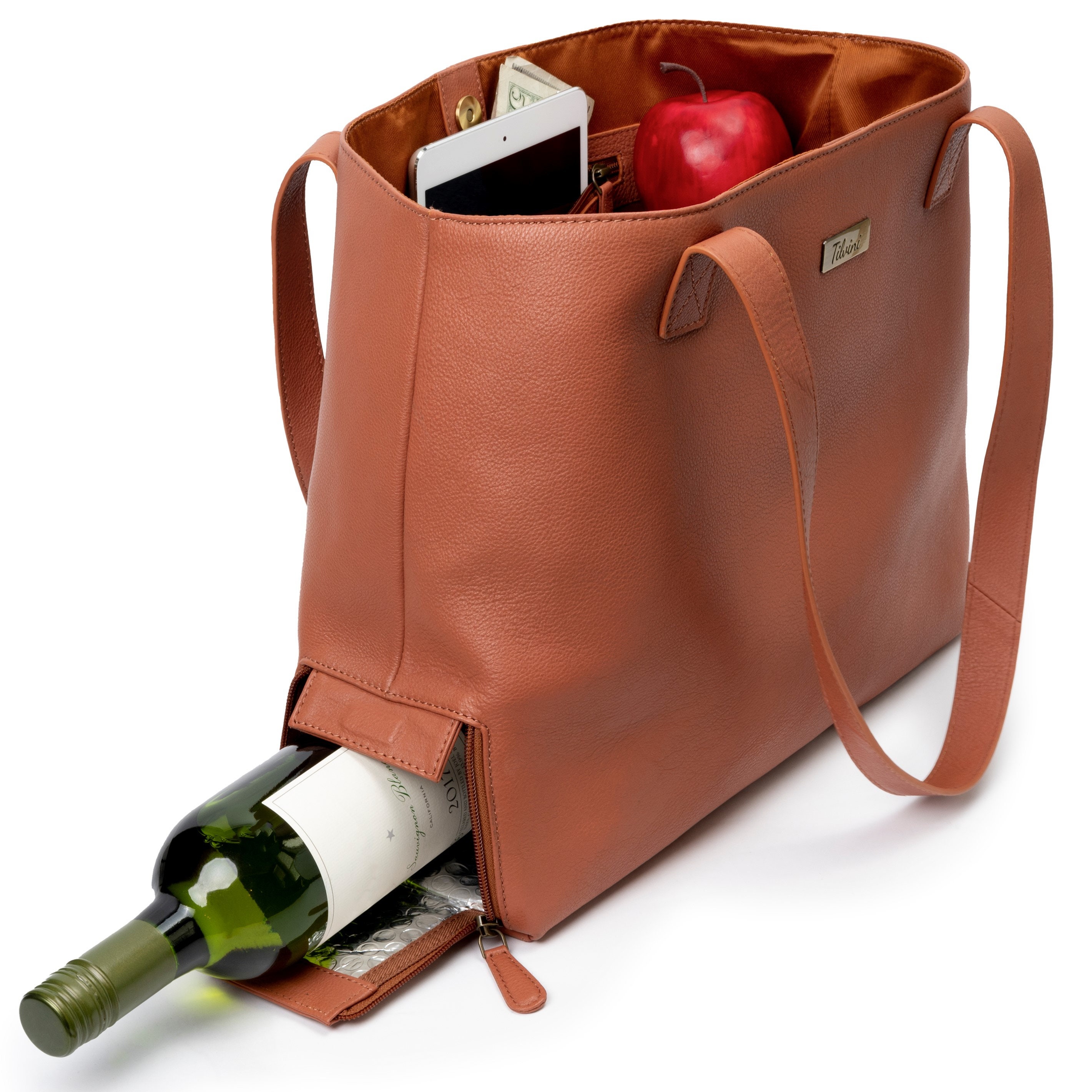 Shop Personalised Tote Bag For Women l Leather Tote Bag Online Wine