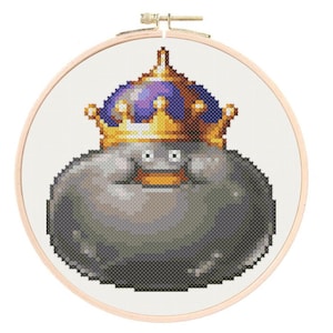 Metal King Slime Cross Stitch or Diamond Painting Pattern Dragon Quest