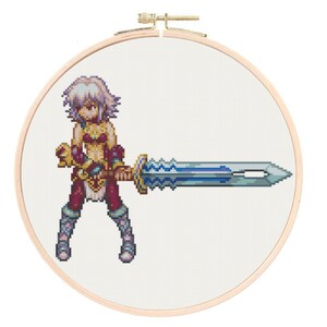 Blackrose Cross Stitch or Diamond Painting Pattern Dot Hack Series