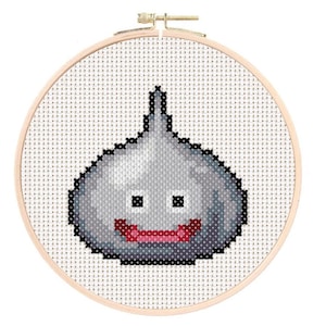 Metal Slime Cross Stitch or Diamond Painting Pattern Dragon Quest
