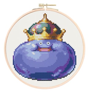 King Slime Cross Stitch or Diamond Painting Pattern Dragon Quest