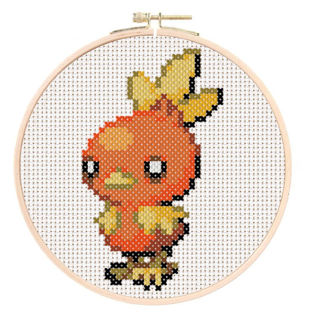 Torchic Pattern Torchic Cross Stitch or Diamond Painting Pattern Pokemon Generation Gen ...