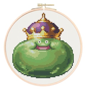 King Cureslime Cross Stitch or Diamond Painting Pattern Dragon Quest
