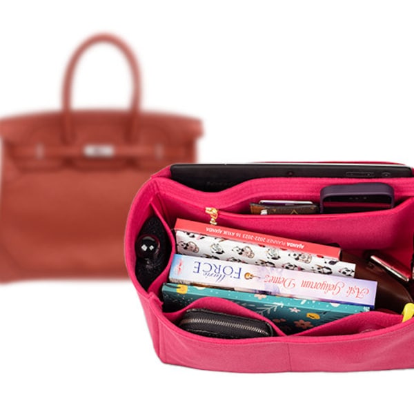 Birkin Basic Style Felt Bag Organizer, Bag Organizer Compatible with Birkin 25, 30, 35, and 40 Bags, Birkin Insert, Birkin Liner