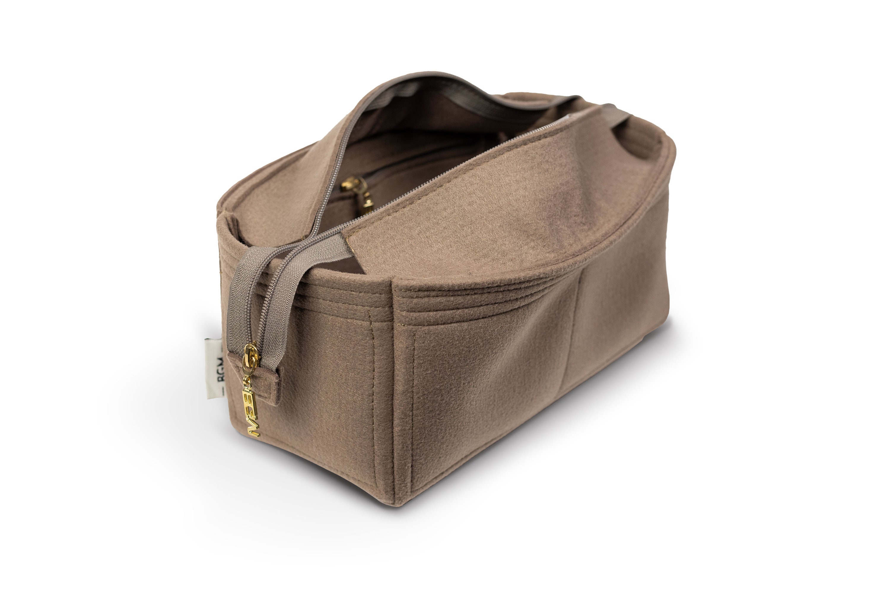 Bucket Bag Zipper Top Style Felt Bag Organizer, Bag Organizer Compatible with Bucket Bag, Bucket Bag Insert, Bucket Bag Liner
