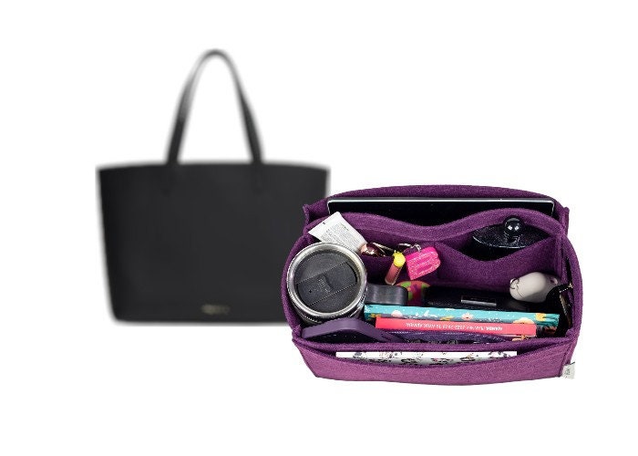 Mansur Gavriel Laptop Compartment Style Felt Bag Organizer, Bag Organizer Compatible with Mansur Gavriel Large Tote Bag, Bag Insert