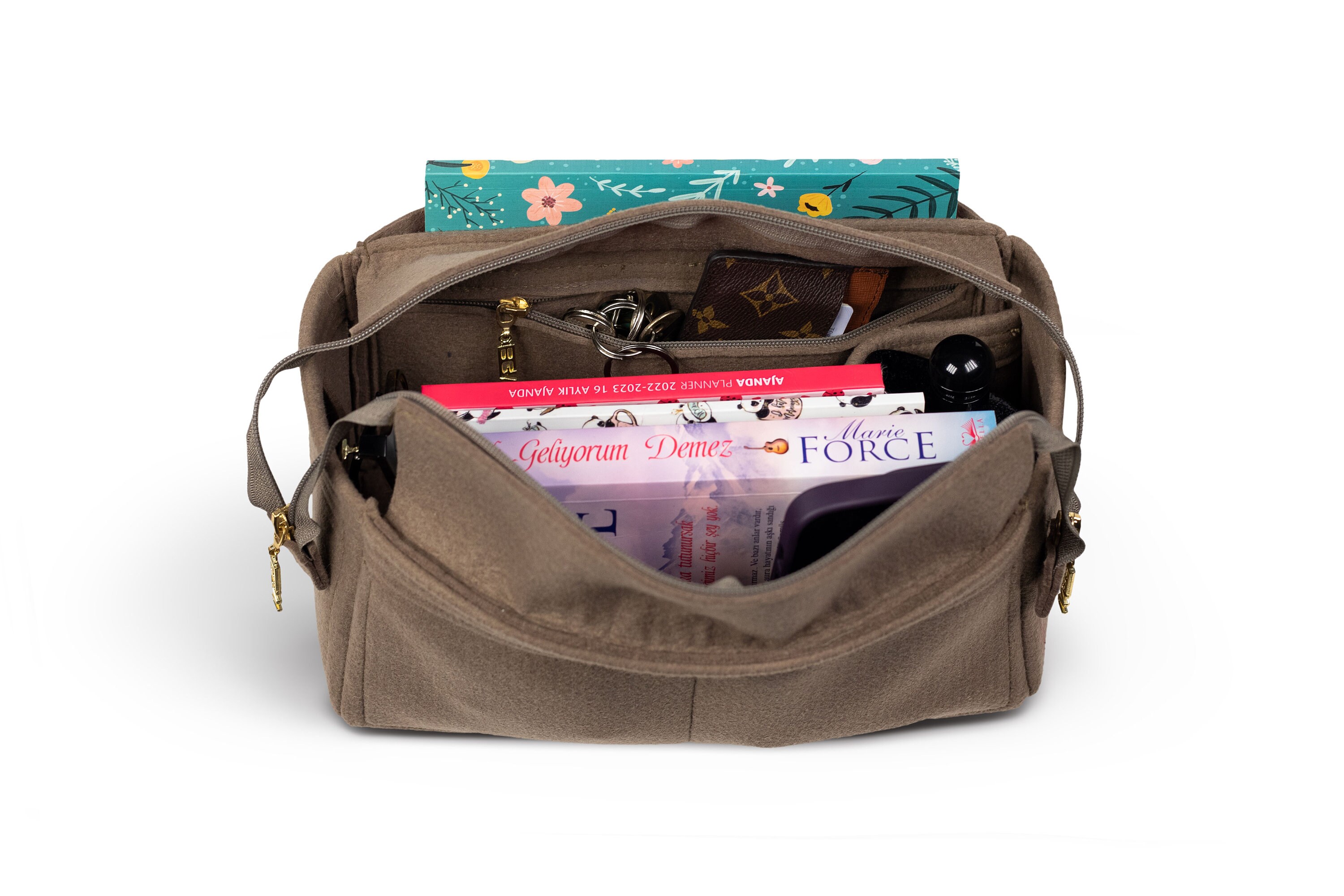 小物入れ Hina Hina MM Zipper Top Style Felt Bag Organizer, Bag Organizer