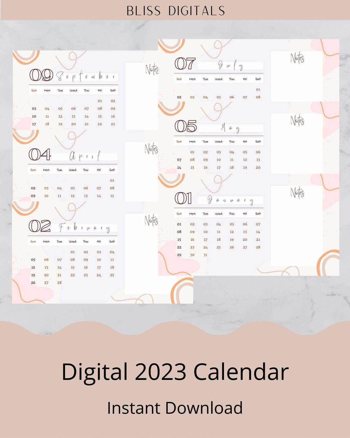2023 Calendar Goodnotes Template Dated Calendar Goodnotes - Etsy Australia