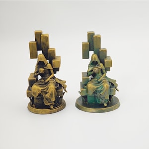 Zhongli Desk Ornament, Statue of The Rock God, Genshin Figurine, Ornament Inspired by Zhongli