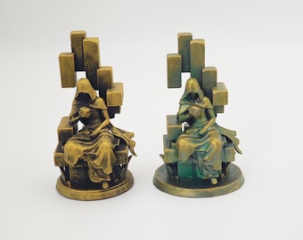 Zhongli Desk Ornament, Statue of The Rock God, Genshin Figurine, Ornament Inspired by Zhongli