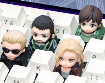 Grace Ashcroft, Albert Wesker, Chris Redfield, Rebecca Chambers, Inspired by Resident Evil, Resident Evil Keycaps, 3D Printing