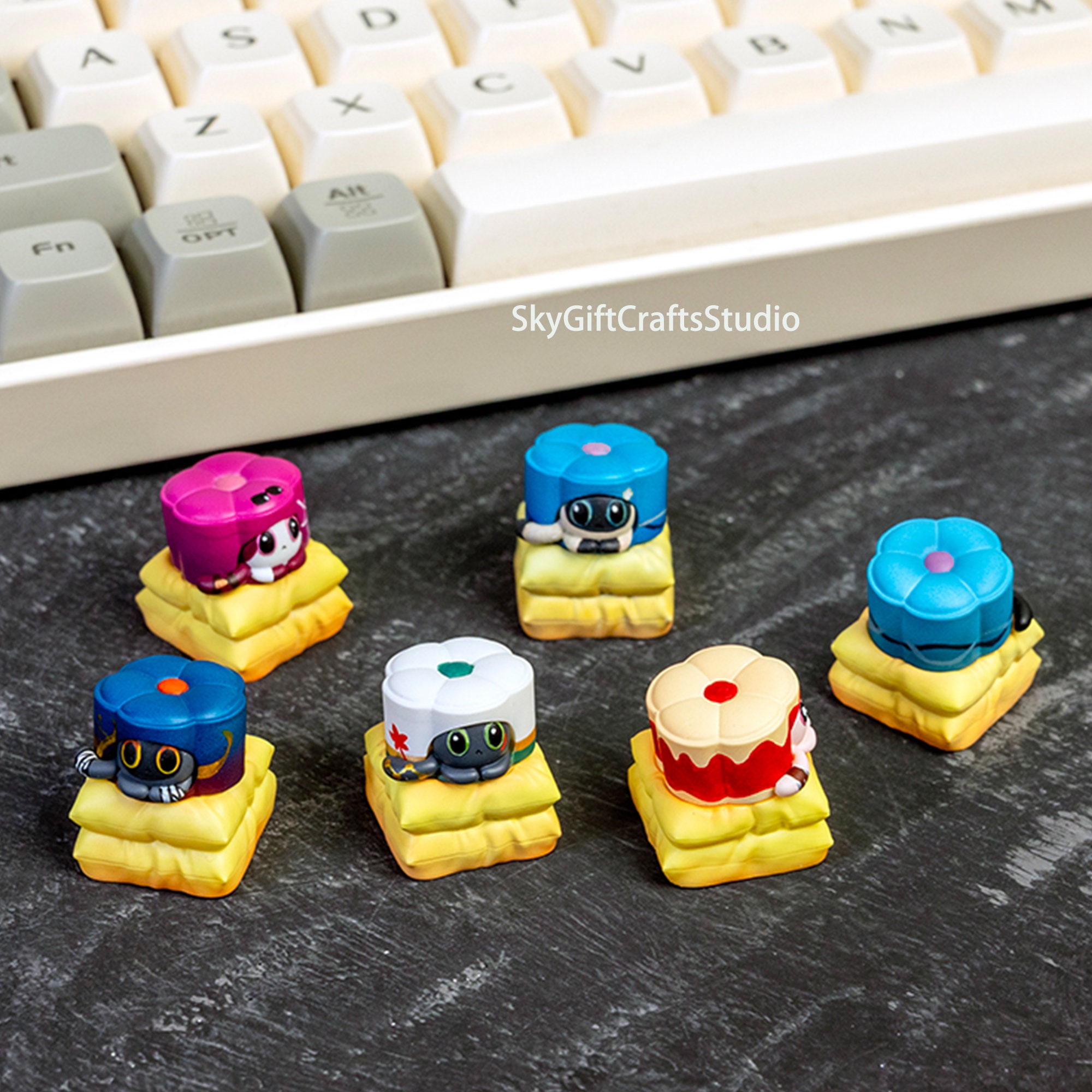 Honkai: Star Rail Cat Cake Keycap, Cat Cake Keycap, Blade, Kafka, Clara ...