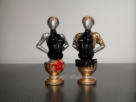 Atomic Heart Robot Twins 2 Figurines Hand Painted 
