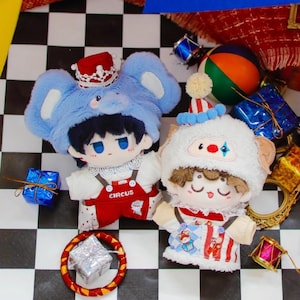 Magische Tier Zirkus Märchen Anzug Plüsch-Puppenkleidung, Elefant und Schaf-Anzug, süße Puppenkleidung für 10 cm Plüsch-Puppe, niedliches Tier-Art