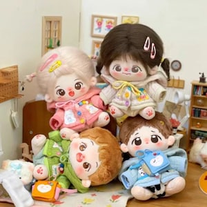 Cute Hoodie for 10cm/15cm/20cm Plush Doll, Cute Pants, Cute Bag for Plush Doll, Plush Doll Clothing