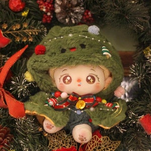 20cm Christmas Suit for 20cm Plush Doll, Elk Plush Doll Clothes, 20cm Plush Doll Clothing, Christmas Gift