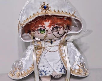 3 Colors Temple priest Suit for 20cm Plush Doll, 10cm Plush Doll clothes, Handmade Plush Doll Clothing, Cute Doll Clothes