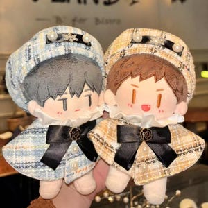 3 Colors Classic fashion plaid style Plush Doll Clothing, 20cm Plush Doll Clothing, 10cm Plush Doll Clothing, 15cm Plush Doll Clothing