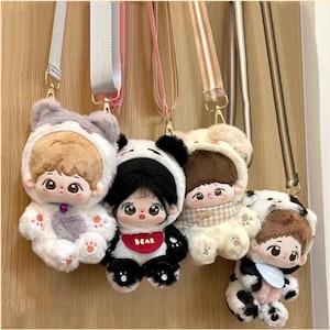 Animal Jumpsuit for 10/15/20cm Plush Doll, Cute Animal Suit for Doll, Plush Doll Clothing, Gift for Doll Lover