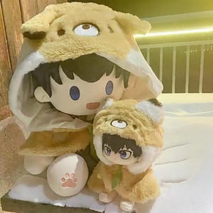 Cute fox Patterned Cape for 10cm/15cm/20cm/40cm Doll, Cute cape for Plush Doll, Gift for Kpop Lover, Plush Dolls&#39; clothing, Fairy tale style