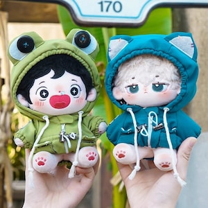 20cm Hoodie for Plush Doll, Cute Animal Hoodie, Plush Doll Clothing, Gift for Kpop Lovers