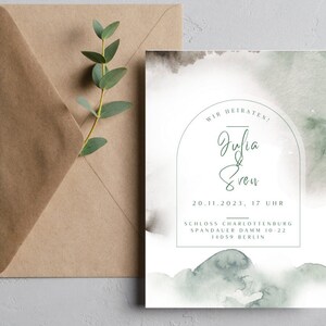 Hochzeitseinladungskarten inkl. Umschlag Kuvert, Wedding Cards Einladungskarten für die Trauung, Hochzeit, Junggesellenabschied, Dügün