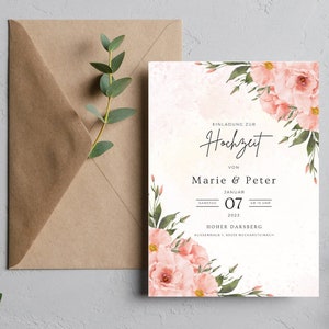 Hochzeitseinladungskarten inkl. Umschlag, Wedding Cards Einladungskarten für die Trauung, Hochzeit, Junggesellenabschied, Dügün, Davetiye
