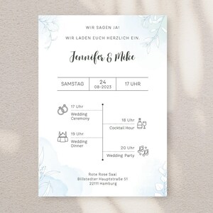 Hochzeitseinladungskarten inkl. Umschlag Kuvert, Wedding Cards Einladungskarten für die Trauung, Hochzeit, Junggesellenabschied, Dügün