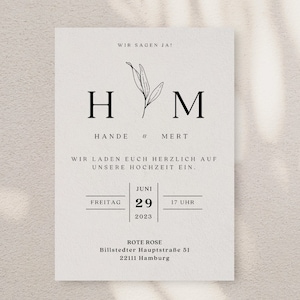 Hochzeitseinladungskarten inkl. Umschlag Kuvert, Wedding Cards Einladungskarten für die Trauung, Hochzeit, Junggesellenabschied, Dügün