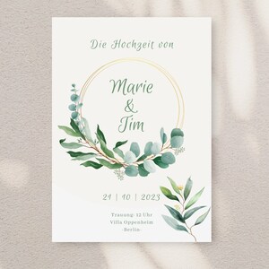 Hochzeitseinladungskarten inkl. Umschlag Kuvert, Wedding Cards Einladungskarten für die Trauung, Hochzeit, Junggesellenabschied, Dügün