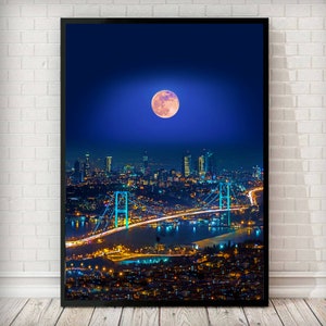 istanbul Poster, Turkey, Türkei Poster, Wall Art, Wohnzimmer, Dekorationen, Wanddeko