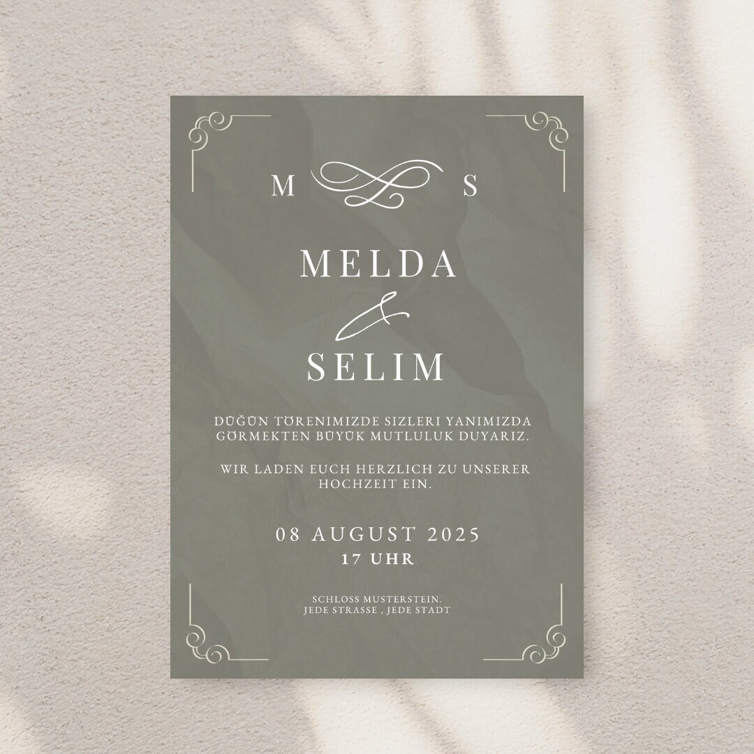 Wedding Invitation Cards Including Envelope, Wedding Cards Invitation Cards  for the Wedding Ceremony, Wedding, Dügün Davetiye, Kina, Henna Evening -  Etsy, image size:1080x1080