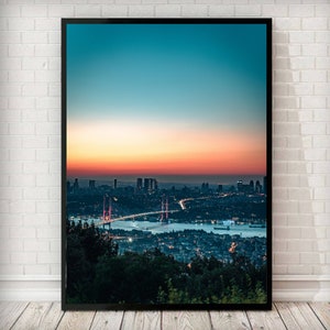 istanbul Poster, Turkey, Türkei Poster, Wall Art, Wohnzimmer, Dekorationen, Wanddeko