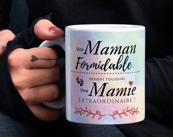 325 ml ceramic pregnancy announcement mug announcement for mom a mom becomes a grandma baby announcement family keepsake gift