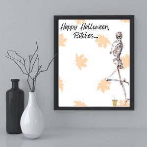Skelett Druck, Wandkunst, Halloween Dekor, druckbare Skelett Wandkunst, Digitaldrucke