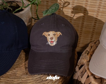 Gorra bordada personalizada para mascotas: gorra personalizada con retrato de perro y gato