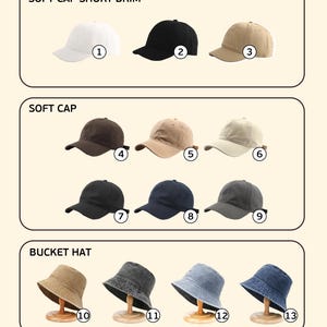 Puede incluir: Colecci&oacute;n de gorras y sombreros de pescador en varios colores. La imagen muestra gorras de ala corta en blanco, negro y beige. Tambi&eacute;n se muestran gorras suaves en marr&oacute;n, beige y crema. Se incluyen sombreros de pescador en beige, gris y azul vaquero.