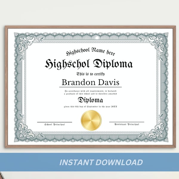 Homeschool Diploma Etsy