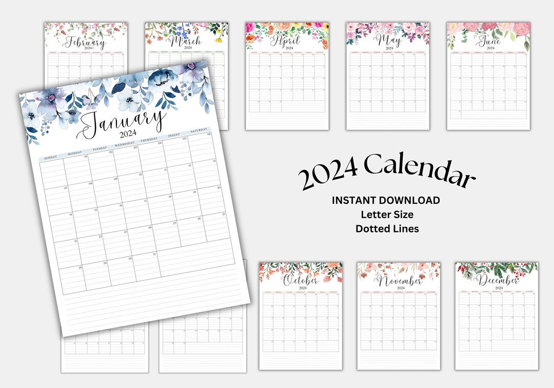 2024 Lined Printable Calendar - Il 1080xN.5302773907 Rr3e 