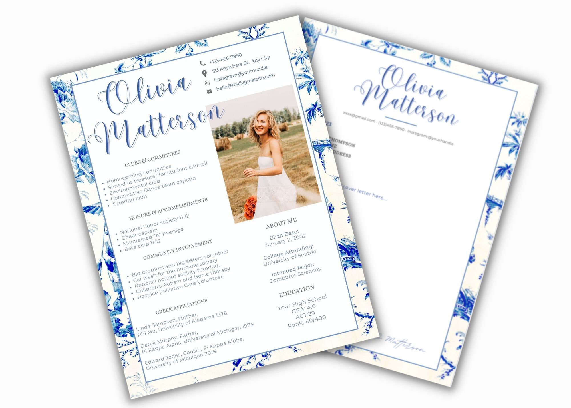Sorority Resume Template Sorority Resume Template With Photo Sorority