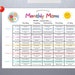 Daycare Monthly Menu, Printable Menu for Daycare, Editable, Daycare ...